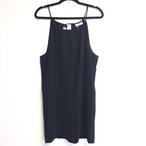 ARITZIA Babaton Sleeveless Slit Back Shorts Romper Black 2